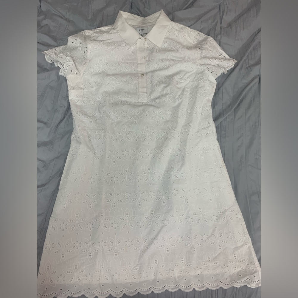 White eyelet dress